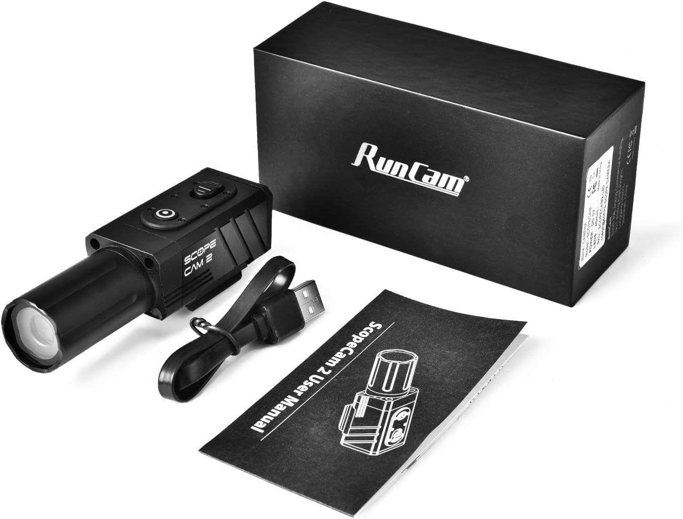 Scope Cam 2 Airsoft Camera 1080P HD Game Video Zoom Action Cam, Wifi Waterproof, Aluminum Body,240Min Video Recording, Instant-On Record Switch-40Mm Lens