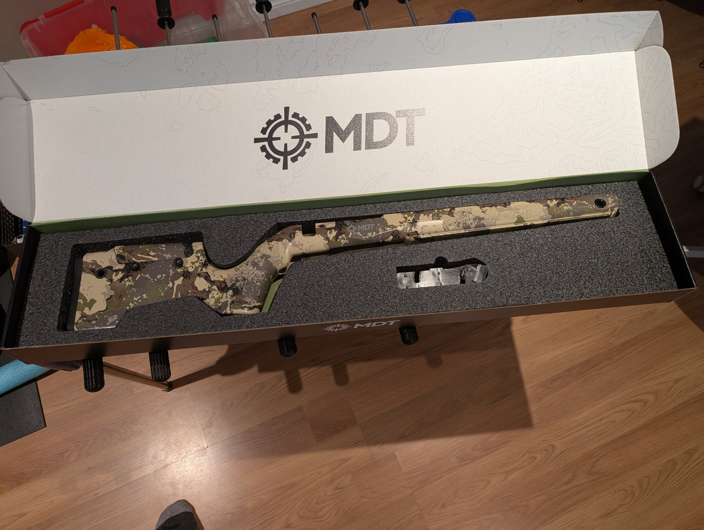 Custom Hydrodipped CRBN Stock - Remington700 - SA - RH - Fixed - ARCA - Veil Cumbre