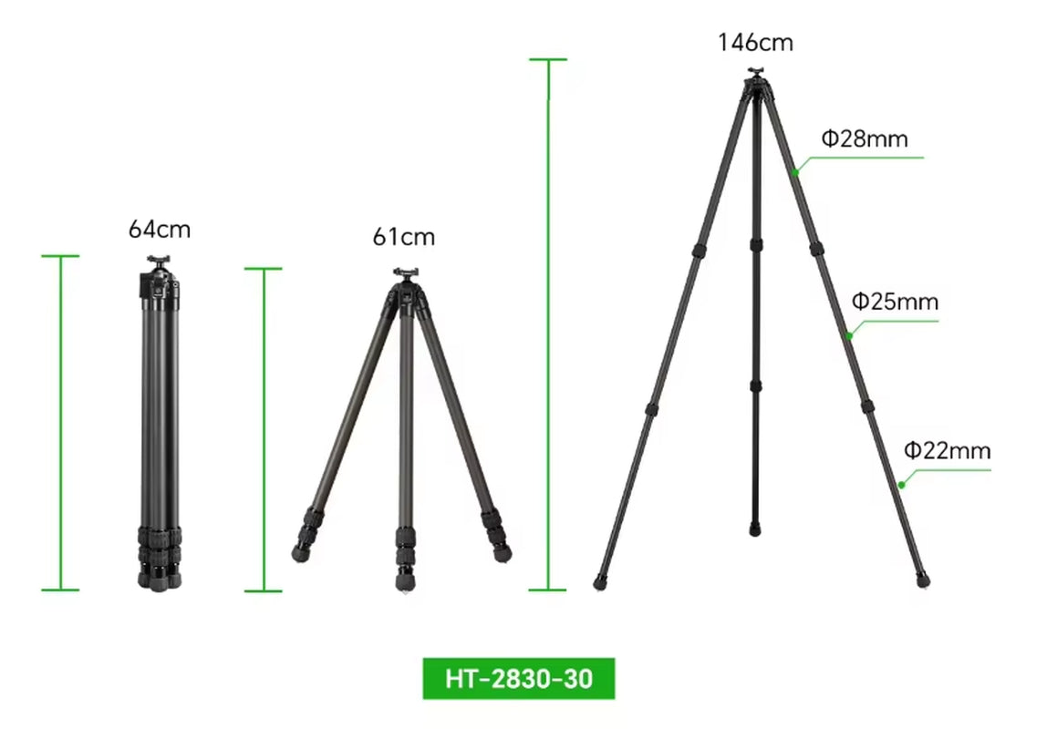 Fanaue Portable Carbon Fiber Tripod Aluminum Alloy for Swiss Picatinny Rail Compatible ACRA for Hunting Shooting Camera/Video
