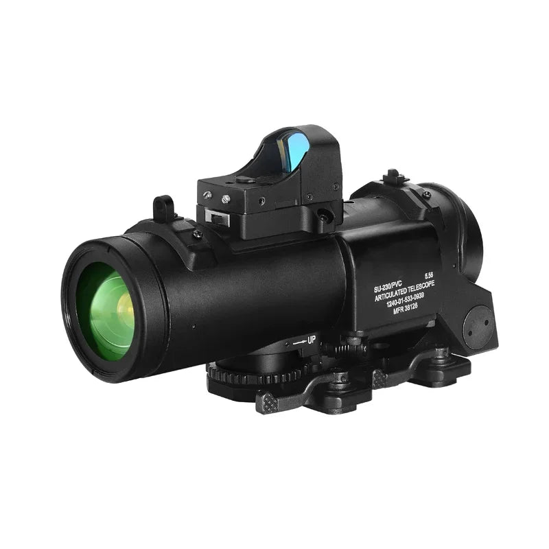 1X-4X Fixed Dual Purpose Scope with Mini Red Dot Scope Red Dot Sight Rifle Scope