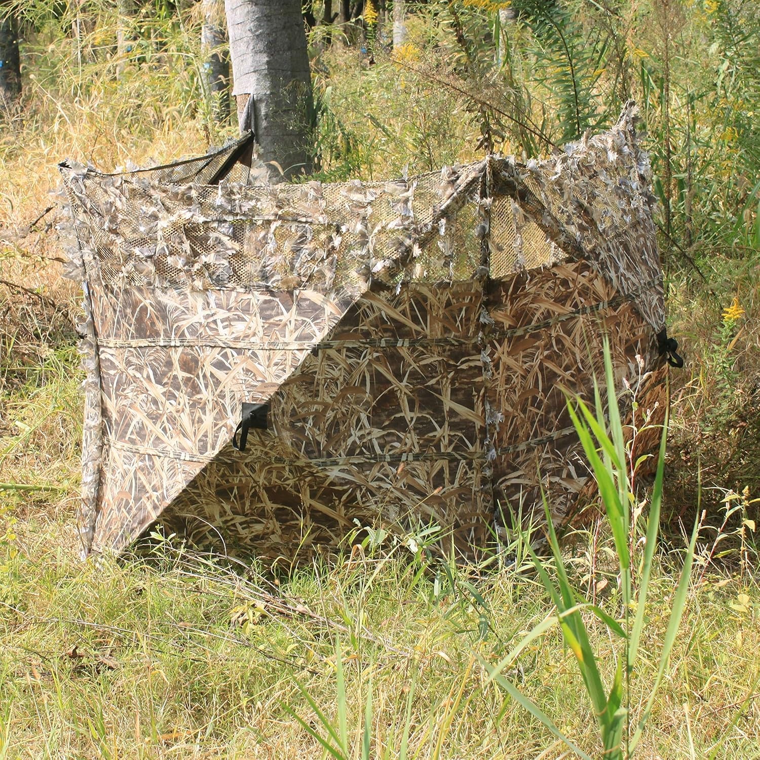 Pop up Ground Blind for Deer Duck Turkey Hunting Portable Quick Setup Lightweight Green/Brown/Dry Grass Ground Peg Included