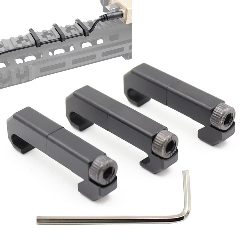 Tactical Light Pressure Switch Picatinny Cable Guides Aluminum 3 Pack for Fl