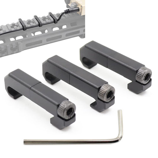 Tactical Light Pressure Switch Picatinny Cable Guides Aluminum 3 Pack for Fl