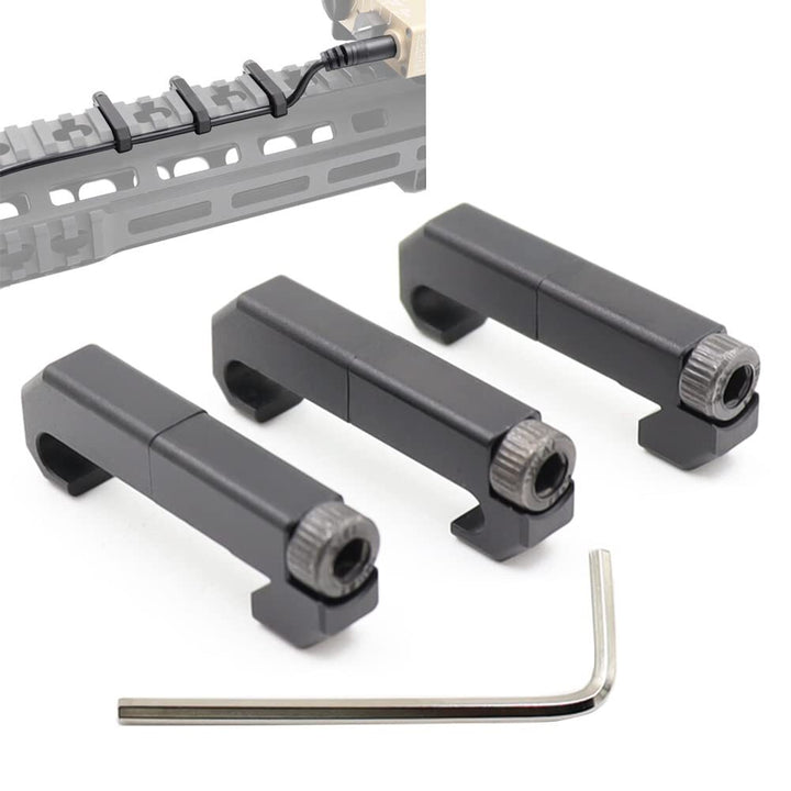Tactical Light Pressure Switch Picatinny Cable Guides Aluminum 3 Pack for Fl