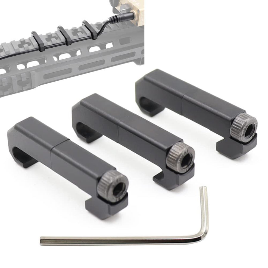 Tactical Light Pressure Switch Picatinny Cable Guides Aluminum 3 Pack for Fl