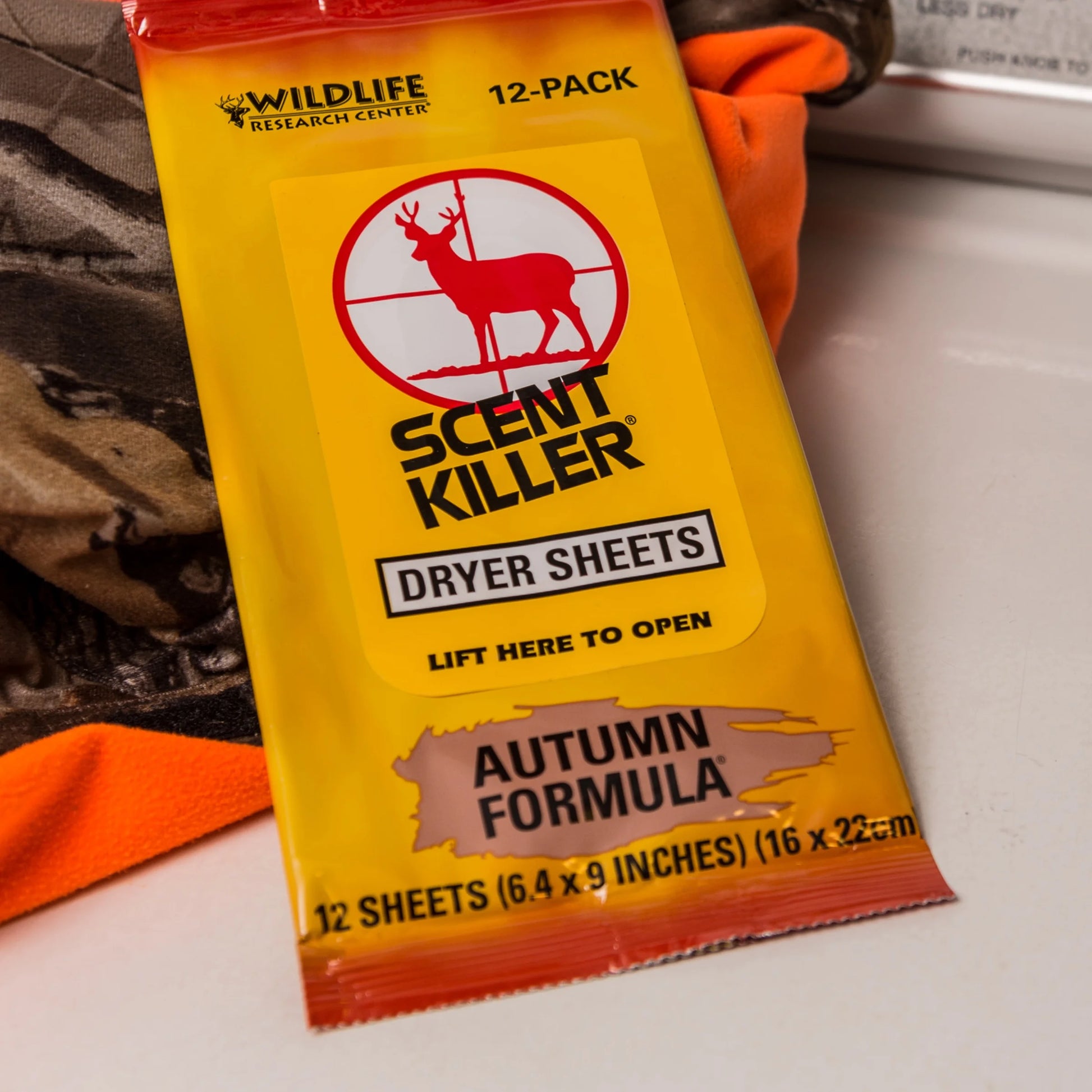 (4 Pack) , Scent Killer Autumn Formula Dryer Sheets, 12 Sheets for Hunting