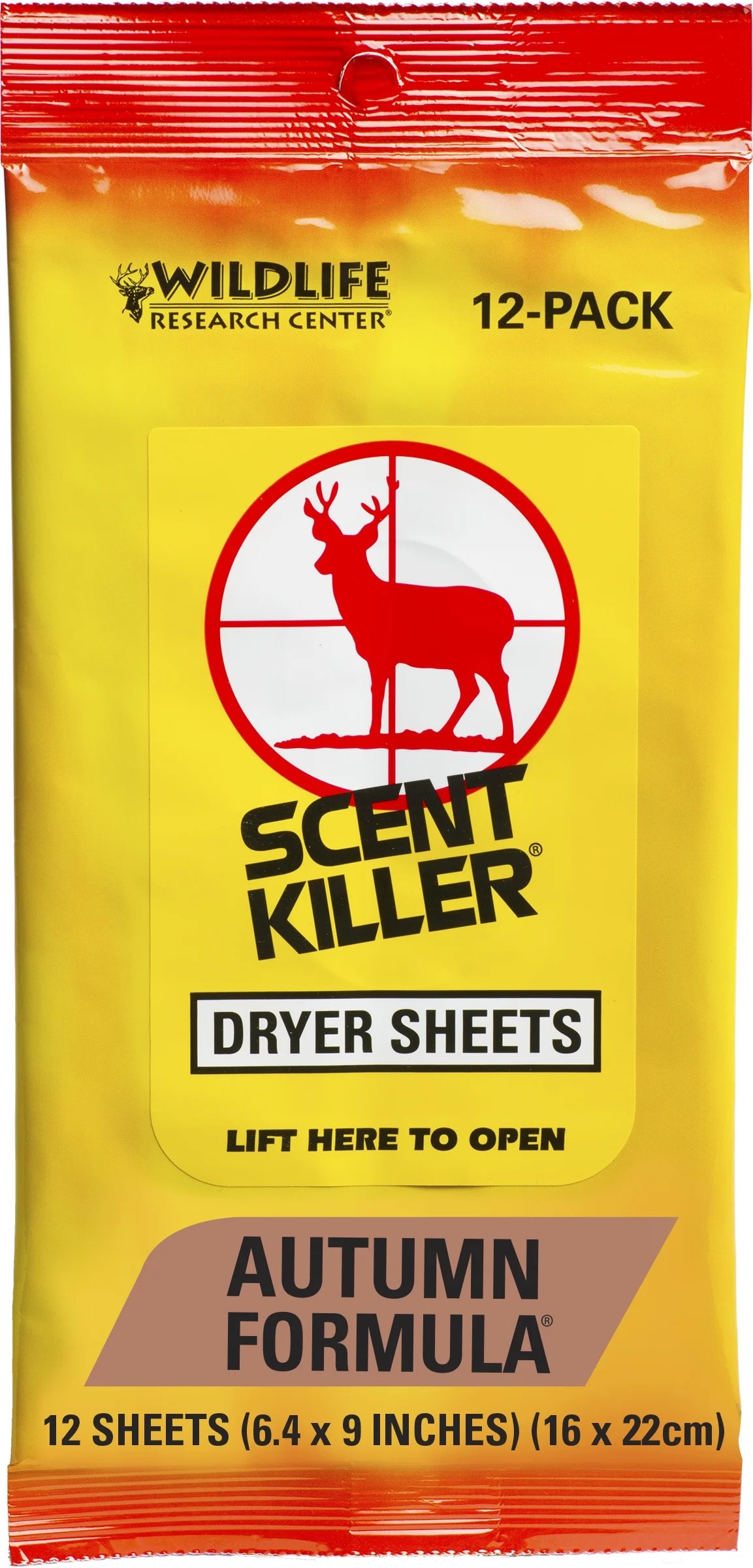 (4 Pack) , Scent Killer Autumn Formula Dryer Sheets, 12 Sheets for Hunting