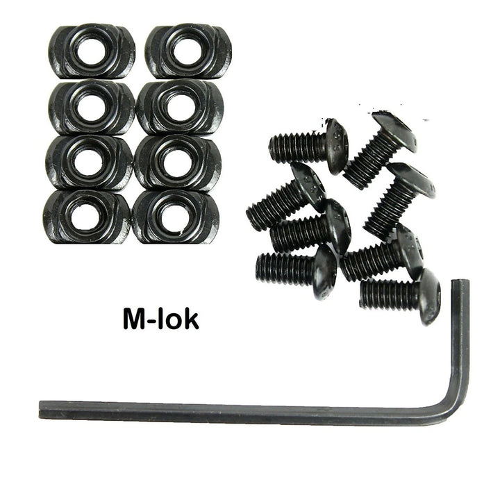 , Black Polymer Rail Sections, Versatile & Lightweight, 4 Set with Camming T-Nuts