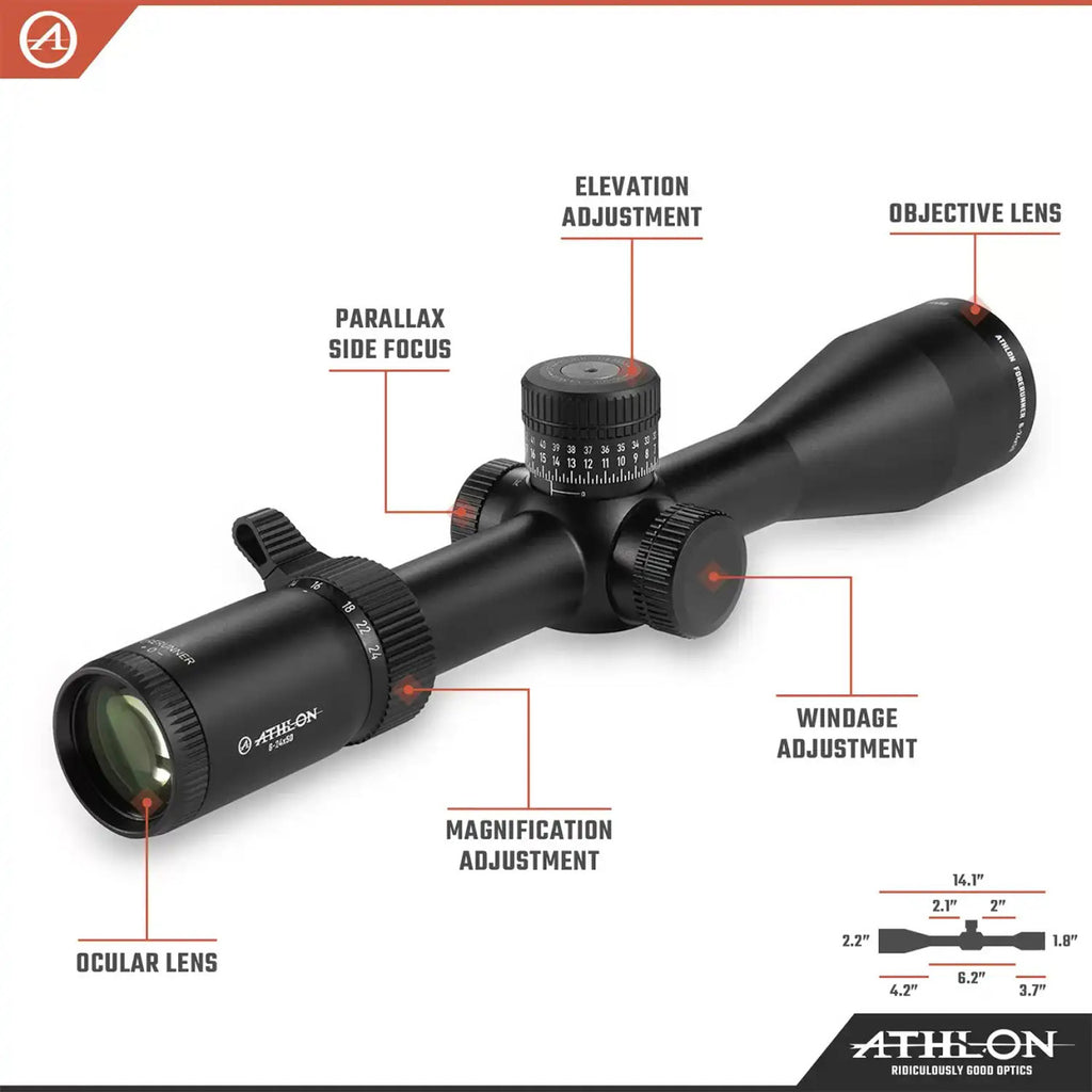 Athlon Optics Forerunner 6-24x50 FFP Direct Dial Capped NIR MOA ATH217003