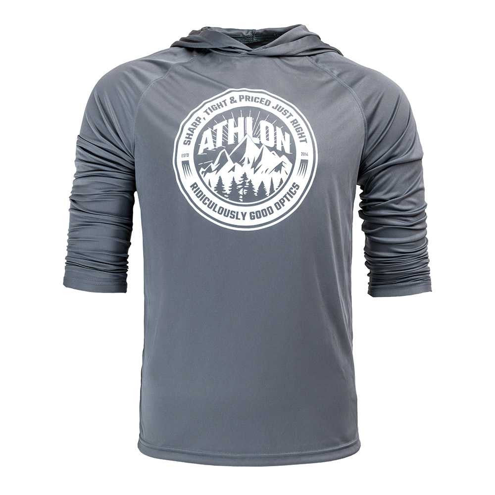 Athlon Optics Mountain Logo Hooded Sun Slayer Charcoal Heather Medium ATH800209