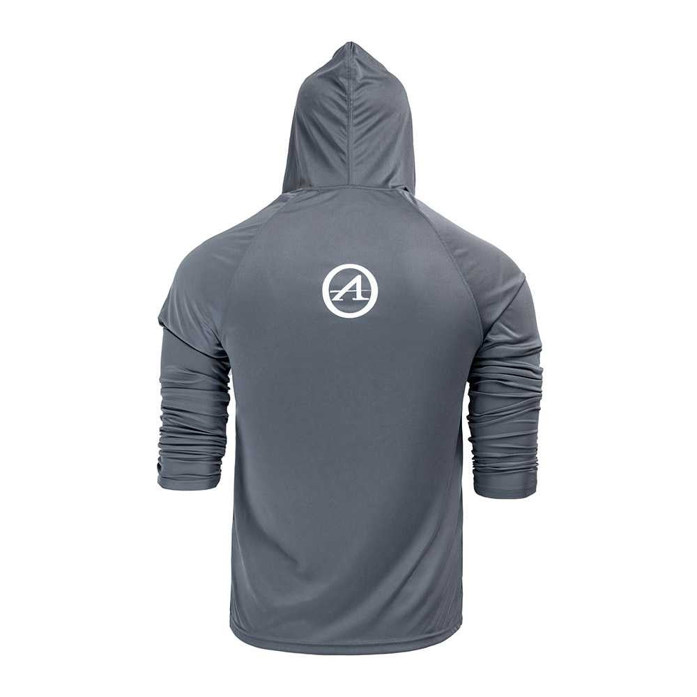 Athlon Optics Mountain Logo Long Sleeve Hooded Sun Slayer Charcoal Heather Large ATH800210