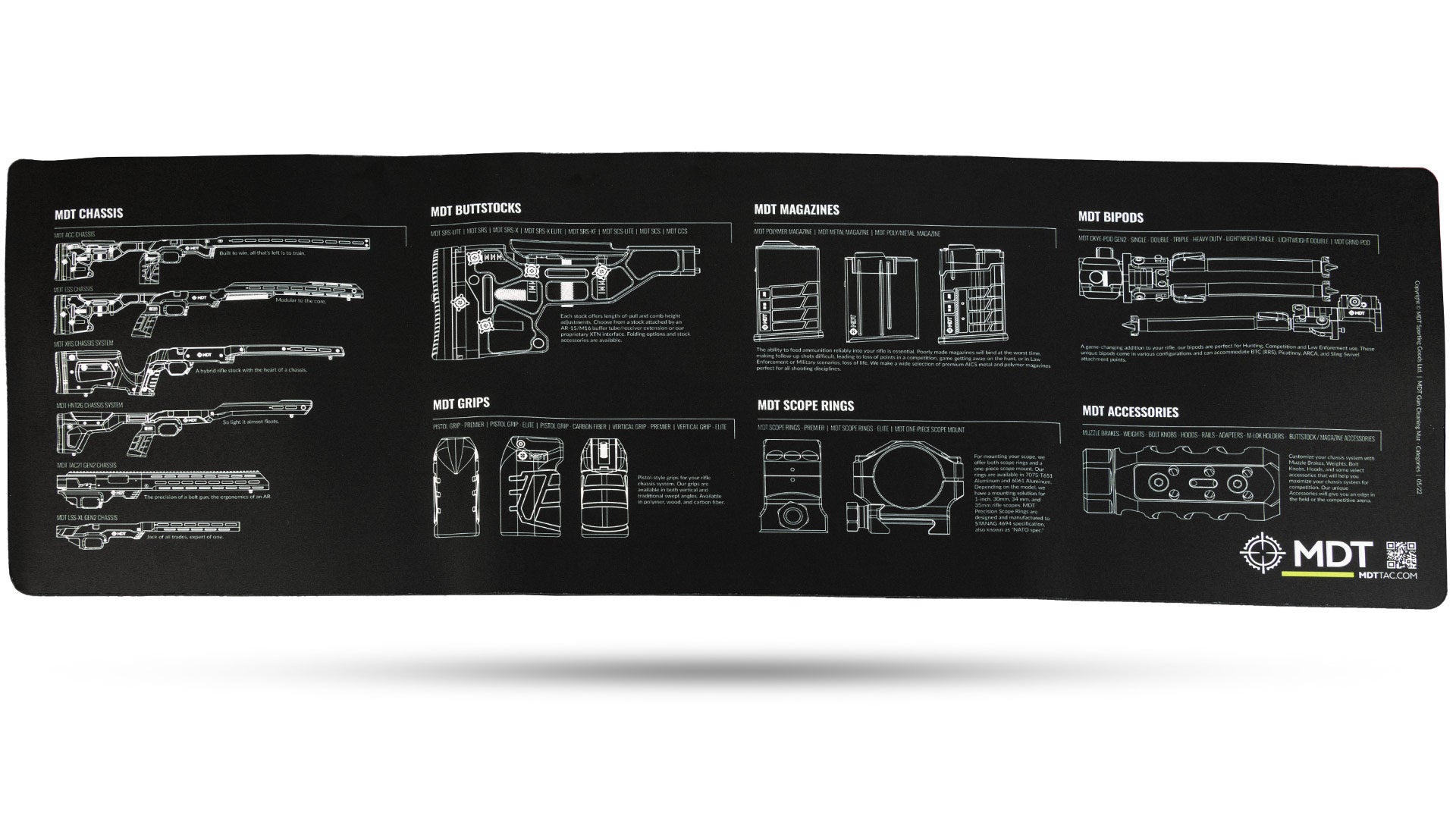 MDT Bench Mat Black 107247-BLK