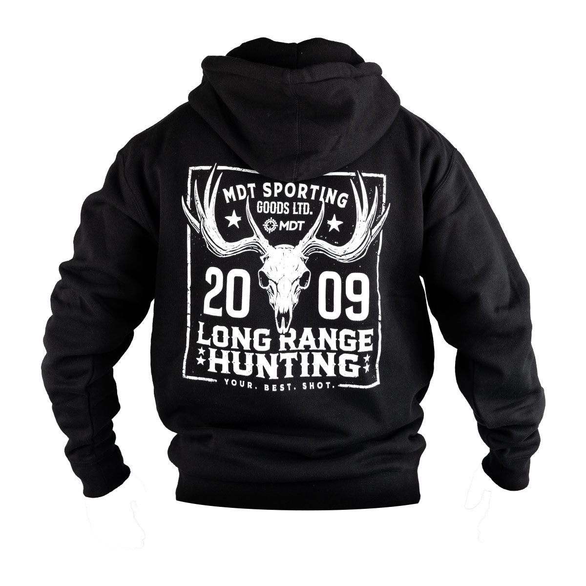 MDT Long Range Hunting Pullover Hoodie Premium Heavyweight Black 100000-BLK