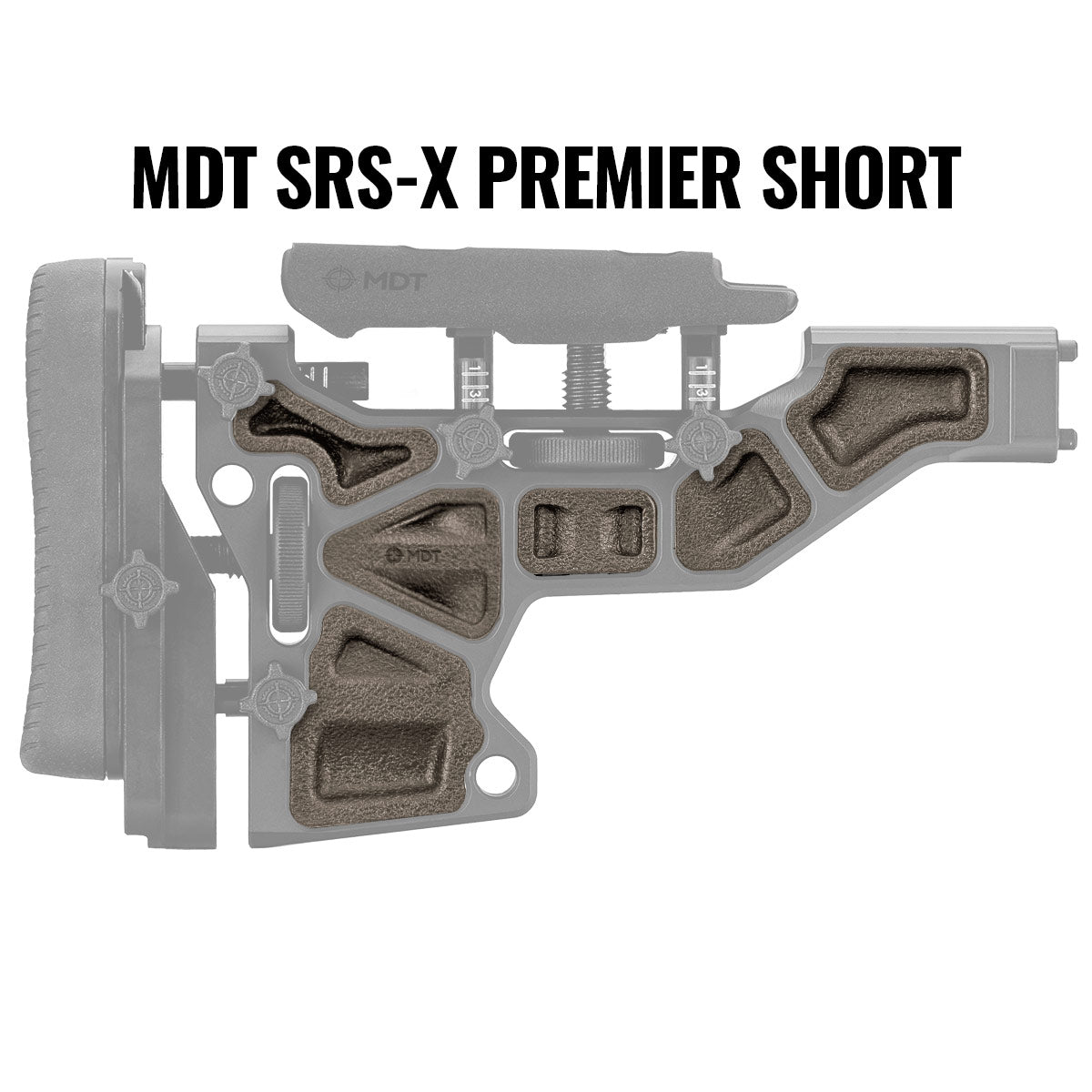 MDT Buttstock Rubber Dampers Black 102149-BLK