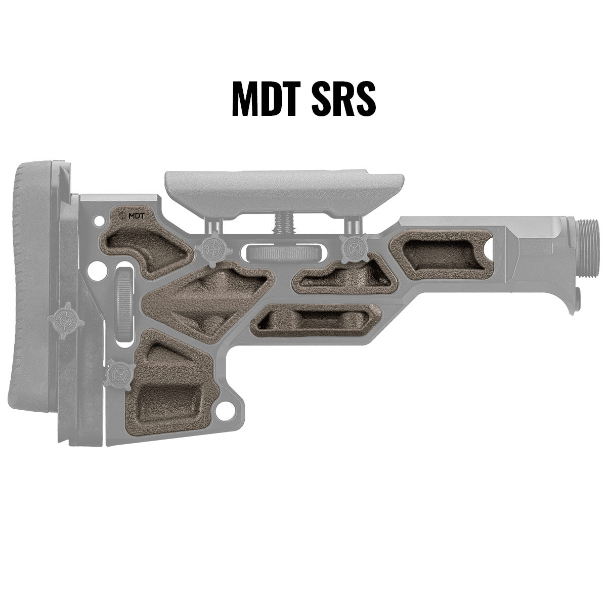 MDT Buttstock Rubber Dampers Black 102149-BLK