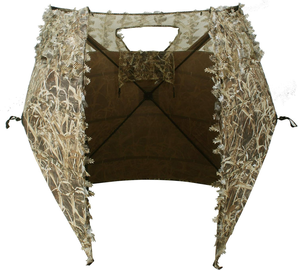 Pop up Ground Blind for Deer Duck Turkey Hunting Portable Quick Setup Lightweight Green/Brown/Dry Grass Ground Peg Included