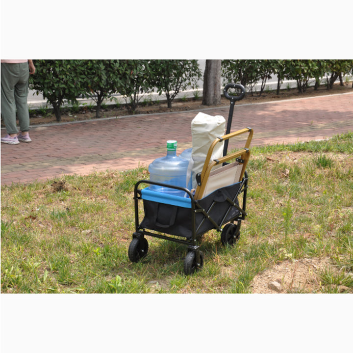 Mini Folding Wagon Garden Cart Shopping Cart Outdoor Camper Wagon Tools Cart