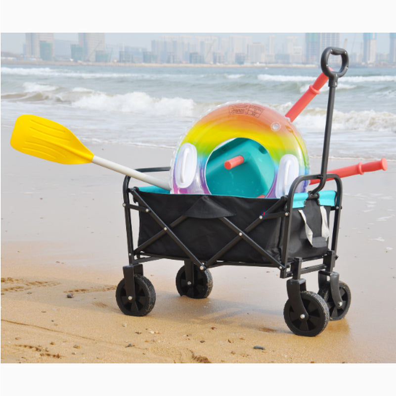 Mini Folding Wagon Garden Cart Shopping Cart Outdoor Camper Wagon Tools Cart