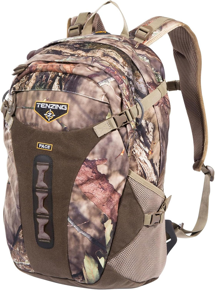 Pace Day Pack, Mossy Oak Break-Up Country, 1,600-Cubic-Inch Low-Profile Ultra Soft Quiet Durable Hunting Backpack with Multiple Pockets & Water Reservoir Compartment