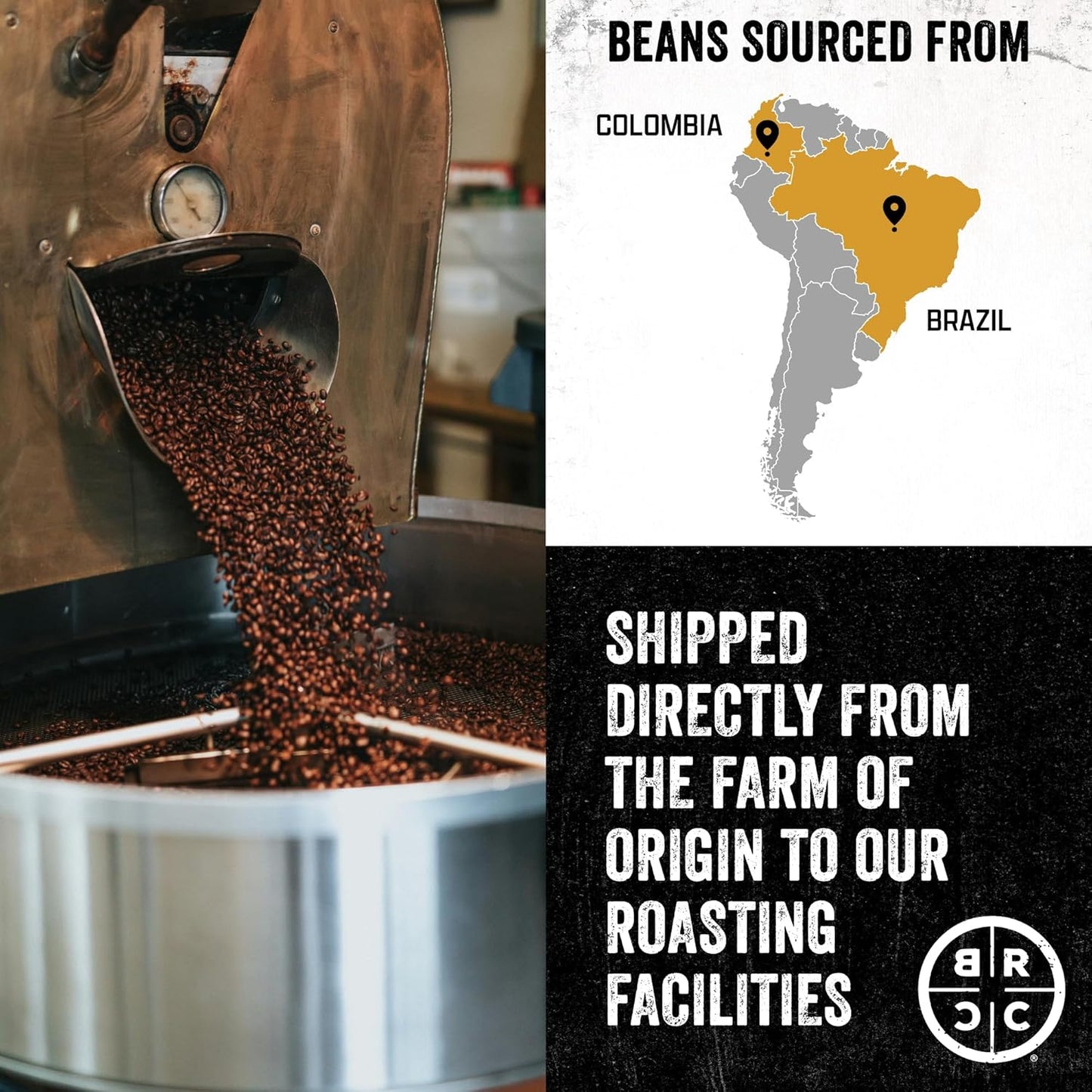 Ground Coffee Light Roast - Roasted Blend Made from Pure Arabica Beans - Colombian & Brazilian Beans - Veteran Founded & American Made (Gunship Roast, 12Oz Bag)