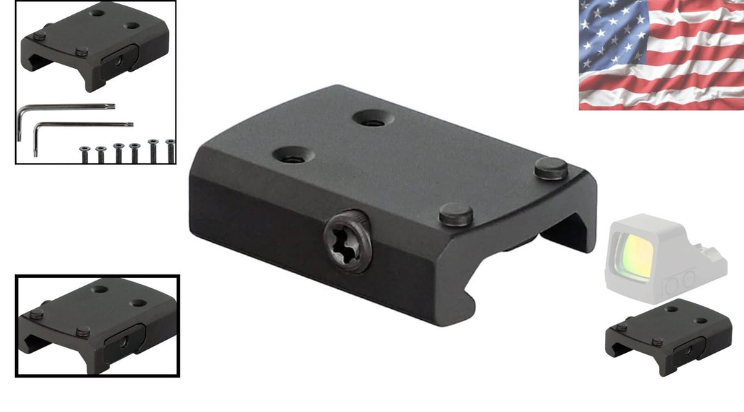 Aluminum Picatinny Red Dot Mount Plate Adapter for Holosun & Crimson Trace