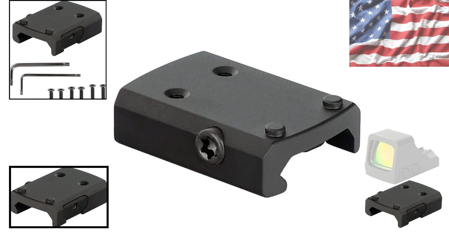 Aluminum Picatinny Red Dot Mount Plate Adapter for Holosun & Crimson Trace