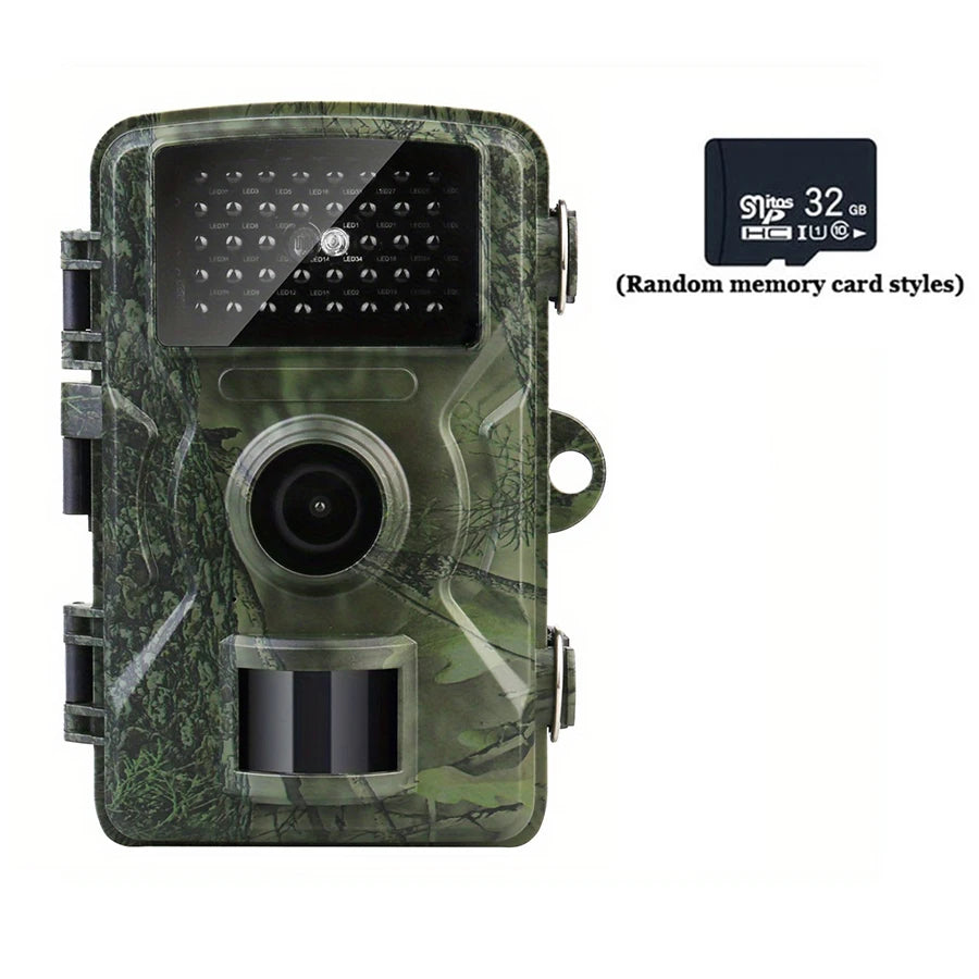 Hunting Camera with 32G Memory Card Hunting Machine Field Hunting HD Camera Suitable for Outdoor Camping Security Monitoring
