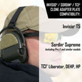 Noisefighters Sightlines Adapter Plates Sordin Active8 Invisio TCI Accessory NF-AP-MS200