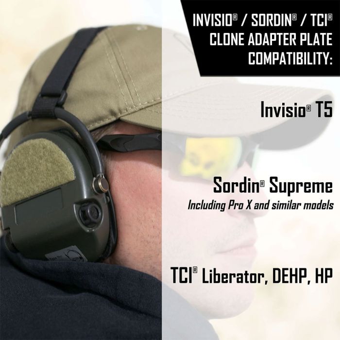 Noisefighters Sightlines Adapter Plates Sordin Active8 Invisio TCI Accessory NF-AP-MS200